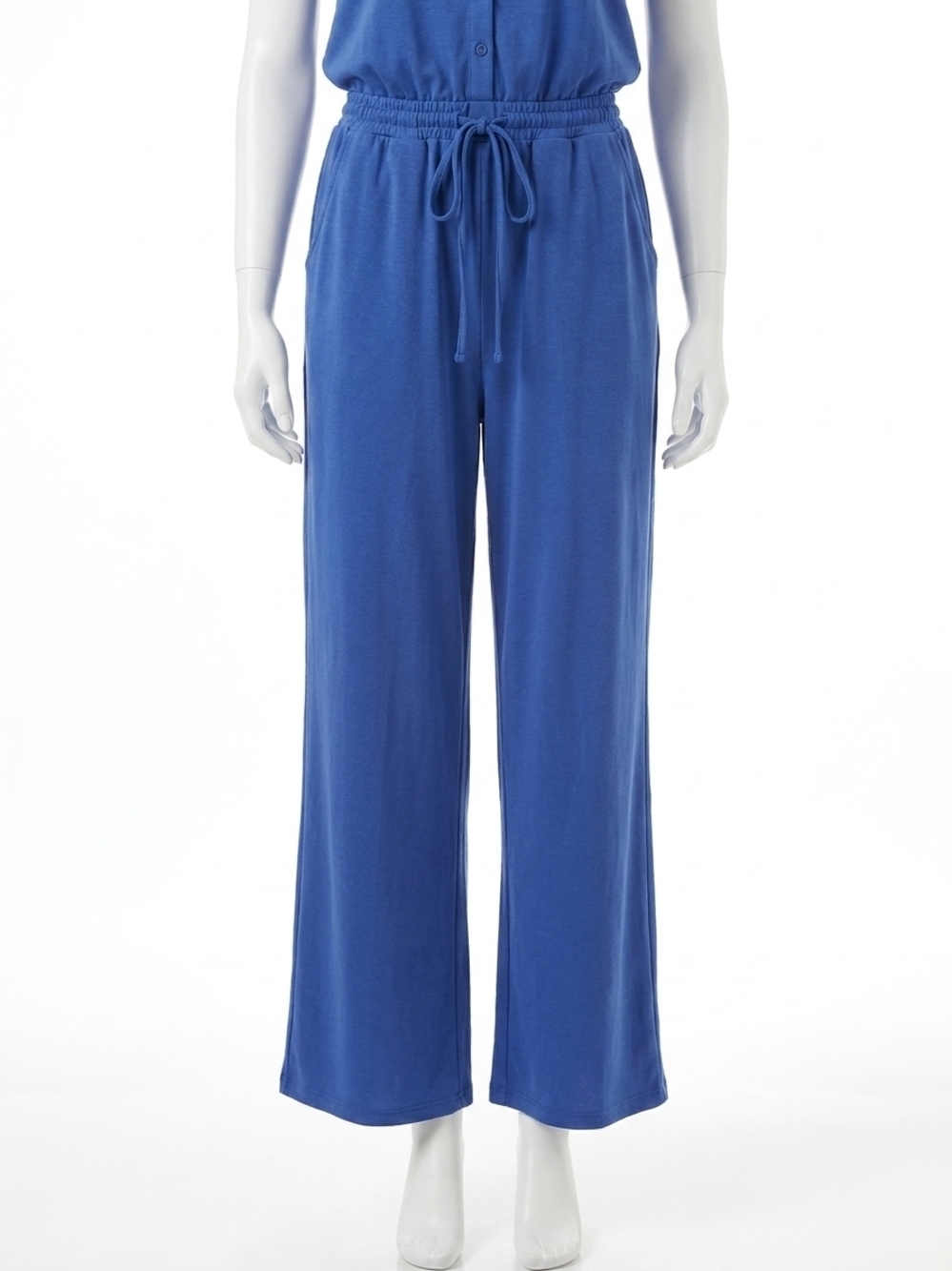 NEW SKIES ARE BLUE celeste v-neck jumpsuit in blue